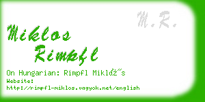 miklos rimpfl business card
